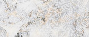 Egy fehér mandala képe (120x50 cm)