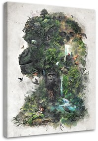 Gario Vászonkép A majom alakja, mint egy erdő - Barrett Biggers Méret: 40 x 60 cm