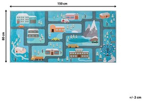 Városmintás Gyerekszoba Szőnyeg 80 x 150 cm KIGI Beliani