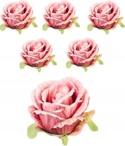 6x Mesterséges rózsa kötés fej bimbó mesterséges virágok rózsák