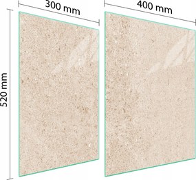 Üveg Tűzhelyvédő Főzőlap 70x52 Bézs Edzett Üveg