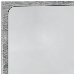 szürke sonoma szerelt fa LED-es fürdőszobatükör 60x8,5x38 cm