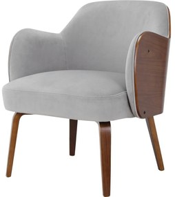 Szürke bársony fotel Haruko - Støraa