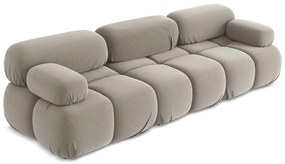 Bézs bársony moduláris kanapé 285 cm Lokua – Makamii