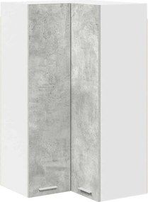 vidaXL Függő szekrény Beton szürke és fehér 57 x 57 x 100 cm Faanyag