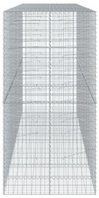 horganyzott vas gabion kosár fedéllel 400 x 100 x 200 cm