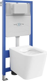 Mexen Teo WC süllyesztett készlet Fenix Slim keret WC csészével, fehér fényes - 6103385XX00