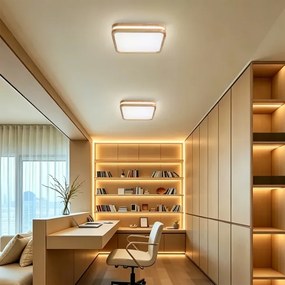 Brilagi -LED Mennyezeti lámpa MOLINA SQUARE LED/32W/230V 3000/4000/6000K tölgy 30x30 cm
