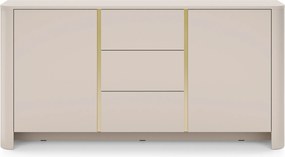 Sorrenti komód 168 cm fiókokkal – kasmír / arany