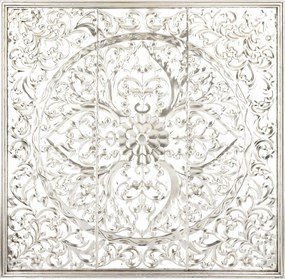 Fém Fali Dekoráció Retro négyzet ezüst virágos gótika minták