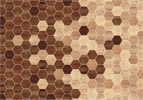 Fotótapéta Fa kockák vinil geometria 208x146 +ragasztó