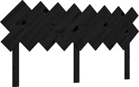 vidaXL fekete tömör fenyőfa ágyfejtámla 159,5x3x80,5 cm