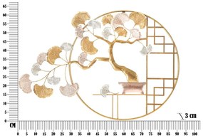 Fém fali dekoráció 91,5x63 cm Nippon – Mauro Ferretti