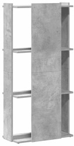 Könyvespolc 3 szintes beton szürke 60x30x120 cm műfa
