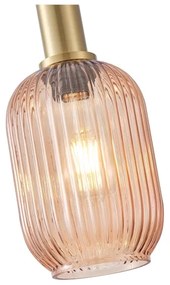 Csillár zsinóron 1xE27/15W/230V barna pr. 13 cm