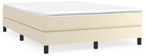 krémszínű műbőr ágykeret 140x190 cm