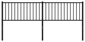 fekete fém fejtámla 193 cm