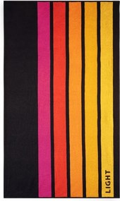 Strandtörölköző Csíkos 100x160cm fekete