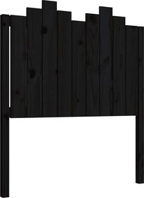 vidaXL fekete tömör fenyőfa ágyfejtámla 96x4x110 cm