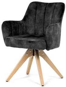 Fekete Bársony Étkezőszék. HC-D7188 BK4