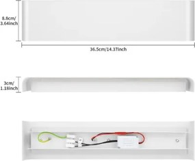 Ledmo Beltéri fali lámpa fehér 12W, 4 db