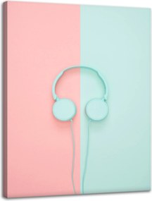 VĂĄszonkĂ©p Zene FejhallgatĂł KĂ©tszĂnƱ Pasztell szĂnek 30x40