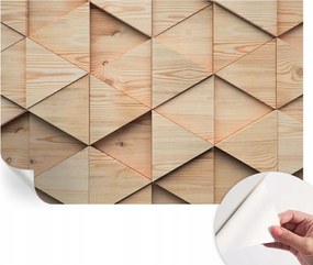 Öntapadós tapéta Falfestmény Prémium Fa mozaik 104x70 cm