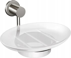 Falra szerelhető szappantartó króm, műanyag betéttel