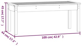 mézbarna tömör fenyőfa kerti pad 109x44x45 cm