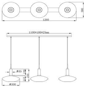 Lucide 25413/03/02 - Csillár zsinóron SINGALA 3xE27/60W/230V