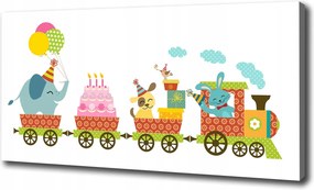 Vászonkép Vidám vonat 100x70 cm