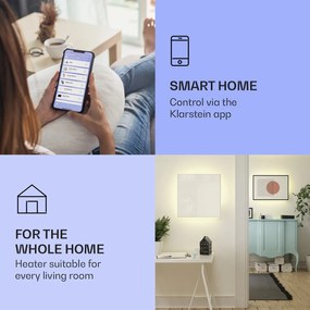 Klarstein Mojave 500 smart, infravörös hősugárzó 2 az 1-ben, konvektor, 60 x 60 cm, 500 W, RGB világítás