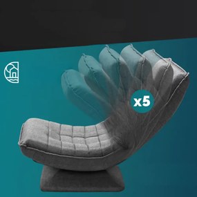 ABERDEEN napozó fotel 87×60×105cm, szürke Casaria