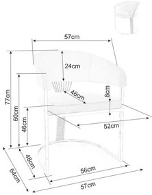 Brimont étkezőszék, bézs / arany