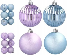 Karácsonyfadísz gömb karácsonyi fi70 7cm nagy szett 6 db vegyes minták