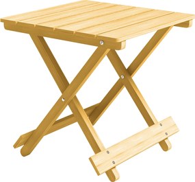 Outsunny Tömör Fa Összecsukható Kávézóasztal | Aosom