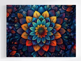 Vászonkép Canvas Mandala Virág Absztrakt Színes Grafika 100x75