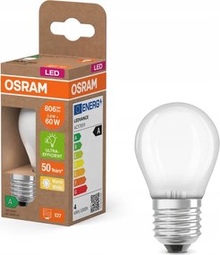 Led izzó P45 E27 3,8W 60W 806lm 2700K Filament 213lm/W A osztály Osram