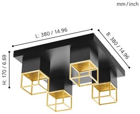 Eglo 97731 - LED Csillár MONTEBALDO 4xLED/5W/230V