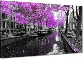 Festmények 120x80 Holland tájkép Folyó Amszterdamban