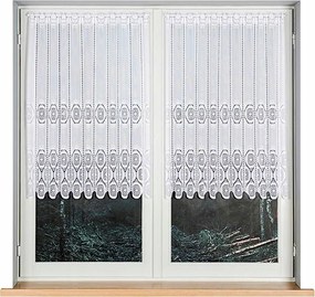 Jacquard függöny 018535-as mintával, 100cm magas, fehér színben (méterenként)