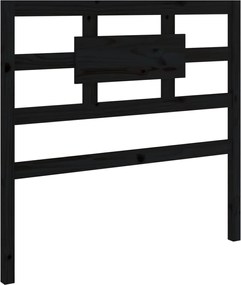 vidaXL fekete tömör fenyőfa ágyfejtámla 80,5 x 4 x 100 cm