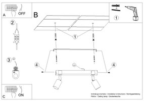 Sollux SL.1344 - Spotlámpa FAGER 2xGU10/10W/230V fekete