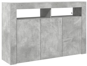 Oldalszekrény Beton Szürke Mérnöki Fa 116 x 30 x 75 cm Téglalap