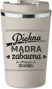 Prémium Termo Bögre bézs Valentin Napra Foglalt Gyönyörű Női Nap KT_323