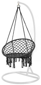 Cardenas függőfotel állvánnyal fekete-fehér