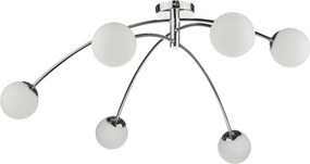 Dar Lighting modern mennyezeti lámpa puglia fehér csiszolt króm darpug6450