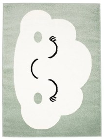 Alvó Felhő pasztellzöld gyerek játszószőnyeg Szélesség: 160 cm | Hossz: 220 cm