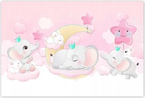 Poszterek 120x80 Elefánt- és nyúlcsalád