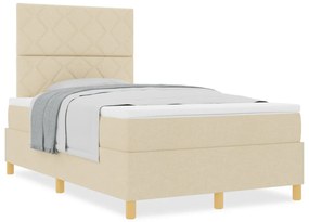 Box Spring Ágy Matrac Krém Kis franciaágy Szövet
